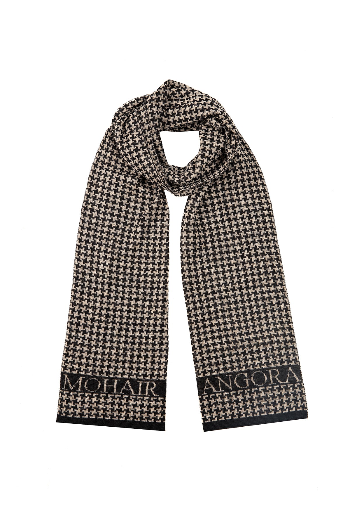 MEN GORDION SCARF BLACK-BEIGE