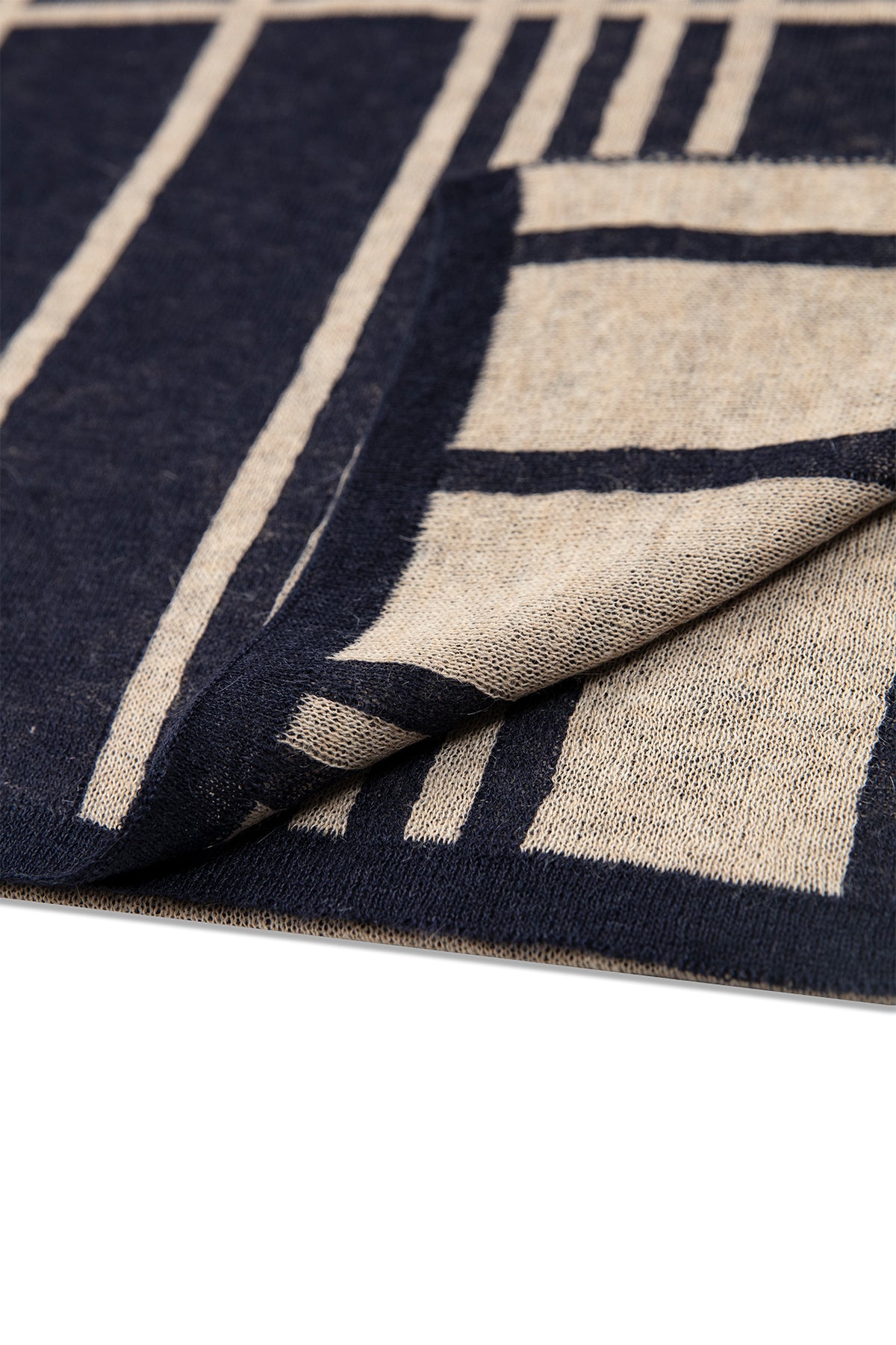 GALATIA SCARF NAVY-BEIGE