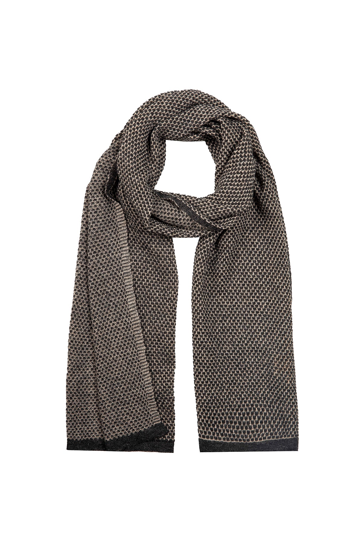 MIDAS SCARF BLACK-BEIGE