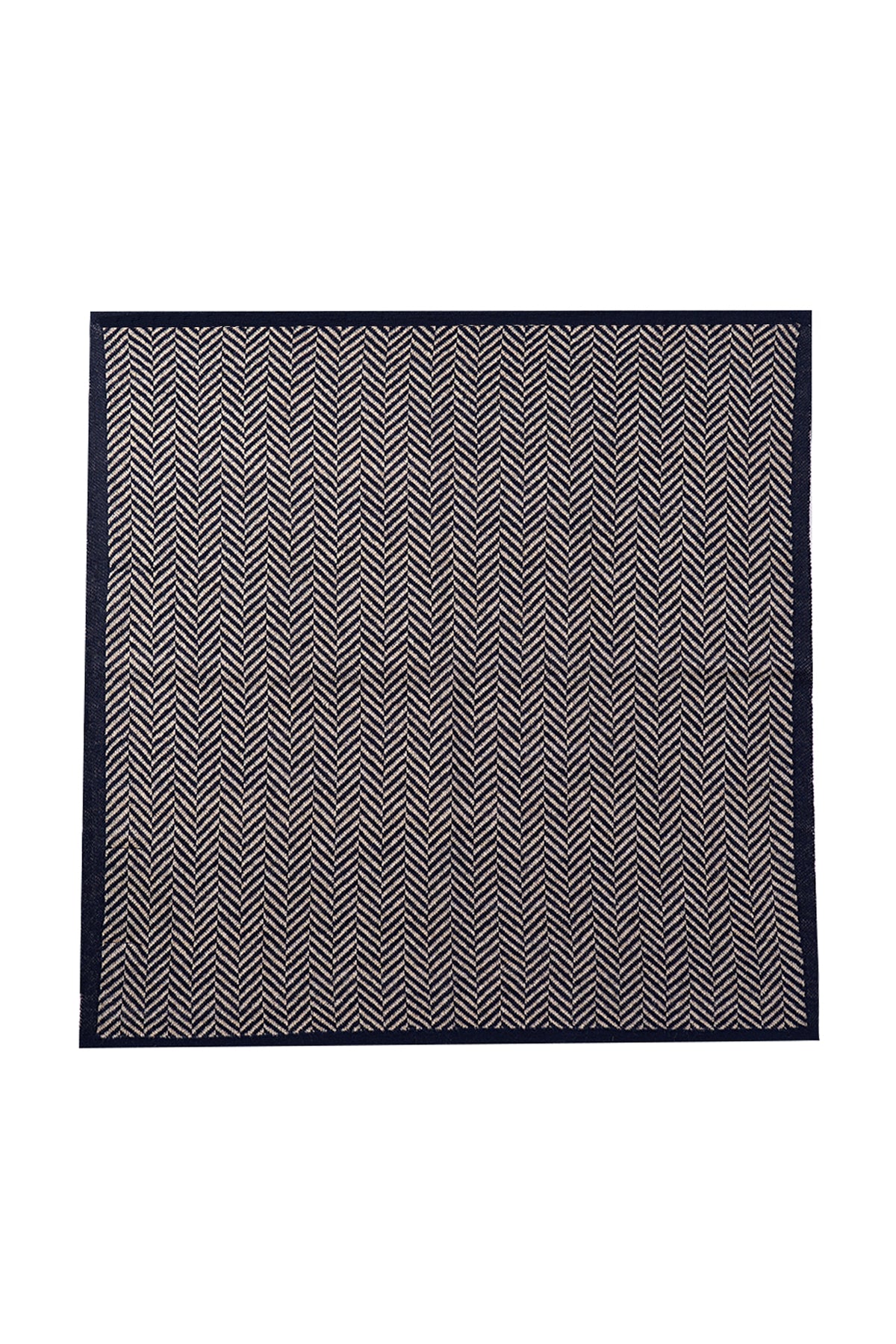 LYCIA SQUARE FOULARD NAVY-BEIGE